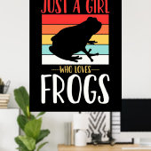 Nur ein Mädchen, das Frosch Liebe Poster (Heimbüro)
