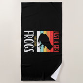 Nur ein Mädchen, das Frosch Liebe Strandtuch (Vorderseite)