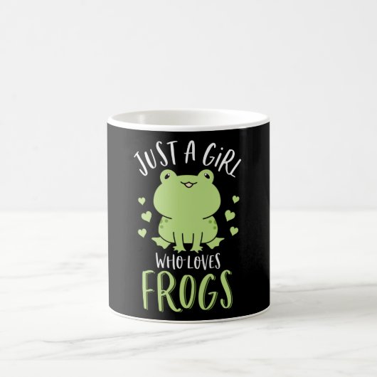 Nur ein Mädchen, das Frosch Niedliche Froschschenk Kaffeetasse (Mittel)