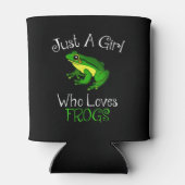 Nur ein Mädchen, das Frösche Funny Frog Lover Lieb Dosenkühler (Rückseite)