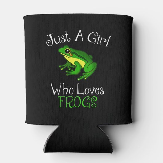 Nur ein Mädchen, das Frösche Funny Frog Lover Lieb Dosenkühler (Rückseite)