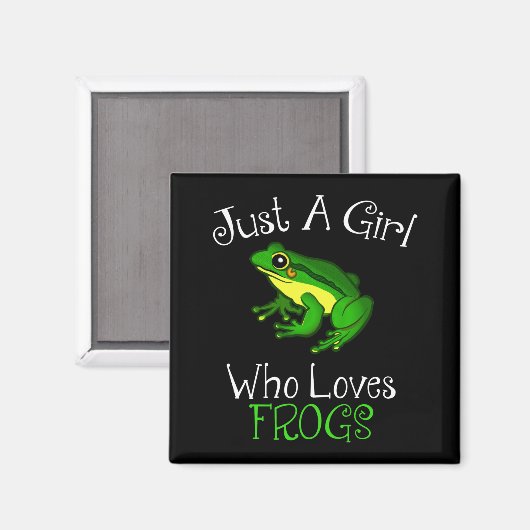 Nur ein Mädchen, das Frösche Funny Frog Lover Lieb Magnet (Vorderseite/Rückseite)