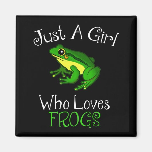 Nur ein Mädchen, das Frösche Funny Frog Lover Lieb Magnet (Vorne)