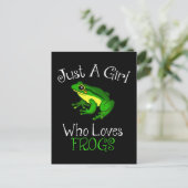 Nur ein Mädchen, das Frösche Funny Frog Lover Lieb Postkarte (Stehend Vorderseite)