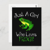 Nur ein Mädchen, das Frösche Funny Frog Lover Lieb Postkarte (Vorne/Hinten)