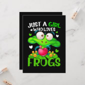 Nur ein Mädchen, das Frösche Liebe Kinder Frosch Karte (Vorderseite/Rückseite Beispiel)