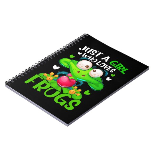 Nur ein Mädchen, das Frösche Liebe Kinder Frosch Notizblock (Linke Seite)