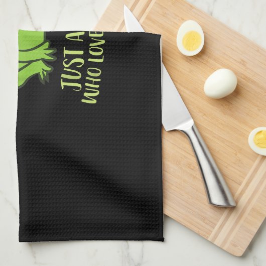 Nur ein Mädchen, das Frösche Liebe | Niedliche Fro Geschirrtuch (Viertel Falte)