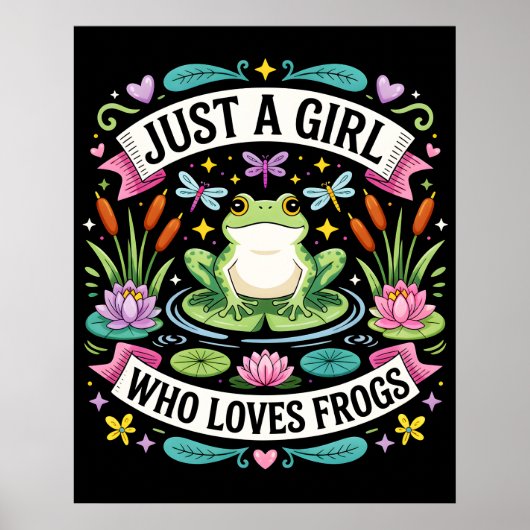 Nur ein Mädchen, das Frösche Liebe Poster (Vorne)