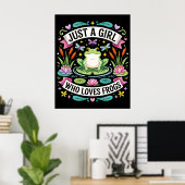 Nur ein Mädchen, das Frösche Liebe Poster (Heimbüro)