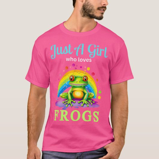 Nur ein Mädchen, das Frösche Liebe T-Shirt (Vorderseite)