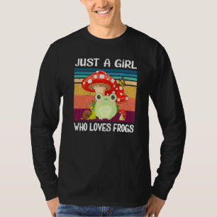 Nur ein Mädchen, das Frösche Liebe Teen Niedlich F T-Shirt