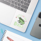 Nur ein Mädchen, das Frösche Lieben Frösche Liebes Aufkleber (Laptop mit iPhone)