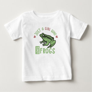 Nur ein Mädchen, das Frösche Lieben Frösche Liebes Baby T-shirt