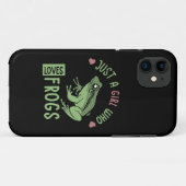 Nur ein Mädchen, das Frösche Lieben Frösche Liebes Case-Mate iPhone Hülle (Rückseite (Horizontal))