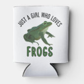 Nur ein Mädchen, das Frösche Lieben Frösche Liebes Dosenkühler (Vorderseite)