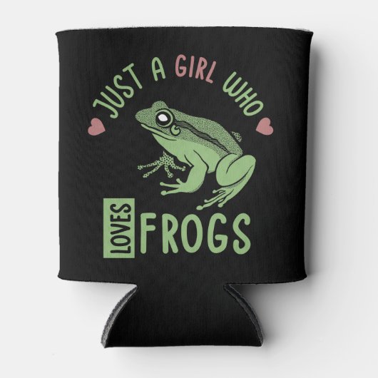 Nur ein Mädchen, das Frösche Lieben Frösche Liebes Dosenkühler (Vorderseite)