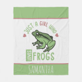 Nur ein Mädchen, das Frösche Lieben Frösche Liebes Fleecedecke (Vorderseite)