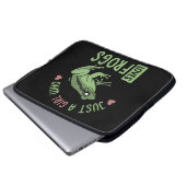 Nur ein Mädchen, das Frösche Lieben Frösche Liebes Laptopschutzhülle (Vorne Knopf)