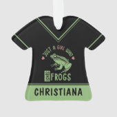 Nur ein Mädchen, das Frösche Lieben Frösche Liebes Ornament (Rückseite)