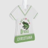 Nur ein Mädchen, das Frösche Lieben Frösche Liebes Ornament (Vorderseite)