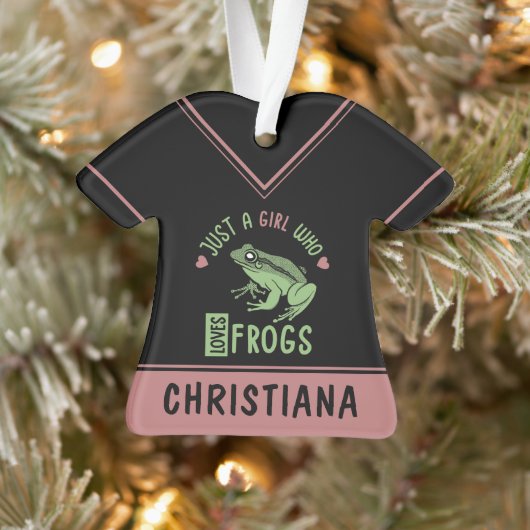 Nur ein Mädchen, das Frösche Lieben Frösche Liebes Ornament (Baum)
