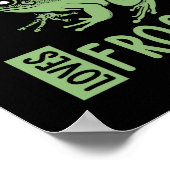 Nur ein Mädchen, das Frösche Lieben Frösche Liebes Poster (Ecke)