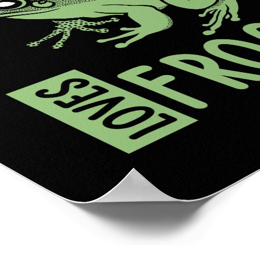 Nur ein Mädchen, das Frösche Lieben Frösche Liebes Poster (Ecke)