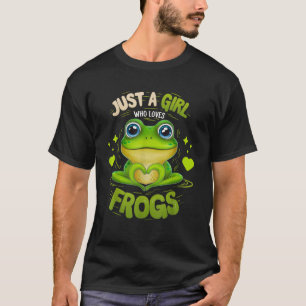Nur ein Mädchen, das Frösche liebt, lustiges Frosc T-Shirt