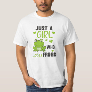 Nur Ein Mädchen Das Frösche Liebt Süßer Frosch T-Shirt