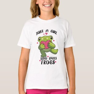 Nur ein Mädchen, das Frösche Niedlich Froschmädche T-Shirt