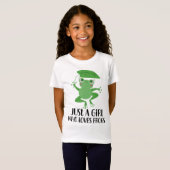 Nur ein Mädchen, das Frösche Niedliche Froschkostü T-Shirt (Vorne ganz)