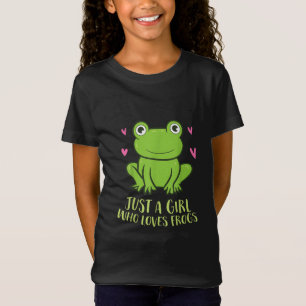 Nur ein Mädchen, das Frösche Niedliche Froschsch T-Shirt