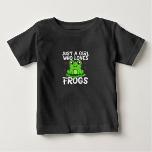 Nur ein Mädchen, das Frösche Niedliches Grüne Baby T-shirt