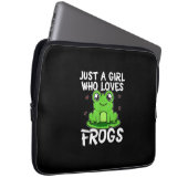 Nur ein Mädchen, das Frösche | Niedliches Grüner F Laptopschutzhülle (Vorne Rechts)