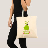 Nur ein Mädchen, das Froschfrosch Liebe Tragetasche (Vorderseite (Produkt))