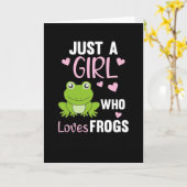 Nur ein Mädchen, das Froschfrösche Liebe Karte (Gelbe Blume)