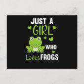Nur ein Mädchen, das Froschfrösche Liebe Postkarte (Vorderseite)