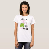 Nur ein Mädchen, das Froschfrösche Liebe T-Shirt (Vorne ganz)