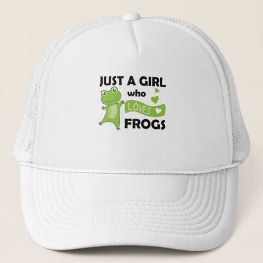 Nur ein Mädchen, das Froschfrösche Liebe Truckerkappe (Vorderseite)