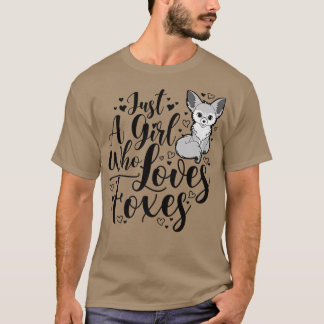 Nur ein Mädchen, das Füchse Liebe, Süße Tier für T-Shirt