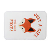 Nur ein Mädchen, das Füchse Lieben Badematte (Vorderseite)