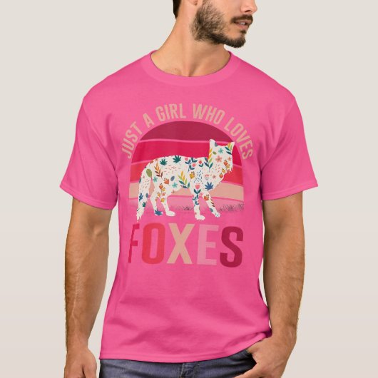Nur ein Mädchen, das Füchse Lieben T-Shirt (Vorderseite)
