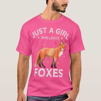 Nur ein Mädchen, das Füchse Lieben T-Shirt