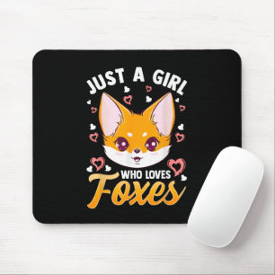 Nur ein Mädchen das Füchse liebt Kinder Mädchen Sü Mousepad