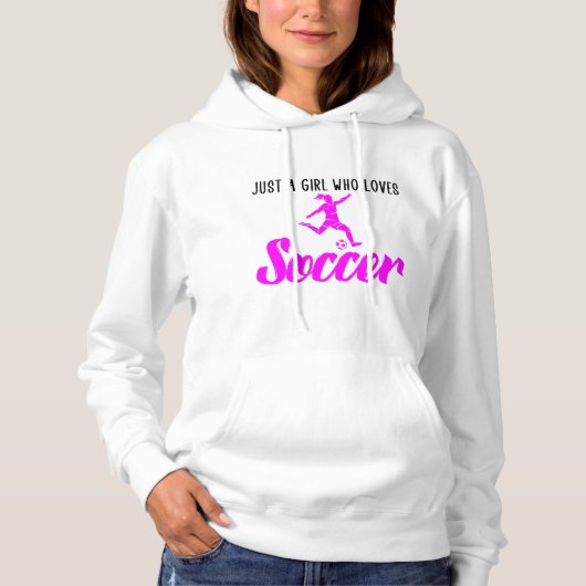 Nur ein Mädchen, das Fußball Hoodie (Vorderseite)