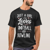 Nur ein Mädchen, das Fußball Liebe und Frauen Bowl T-Shirt (Vorderseite)