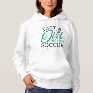 Nur ein Mädchen, das Fußball Lieben Hoodie