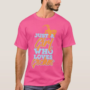 Nur ein Mädchen, das Geckos Animal Lover Geschenk T-Shirt