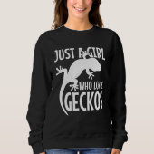 Nur ein Mädchen, das Geckos Leopard Gecko Liebe Sweatshirt (Vorderseite)